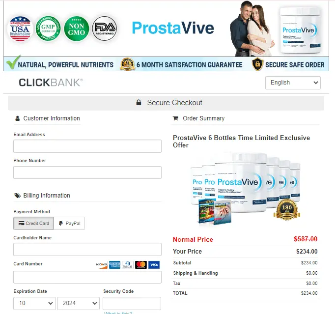 ProstaVive Order Page